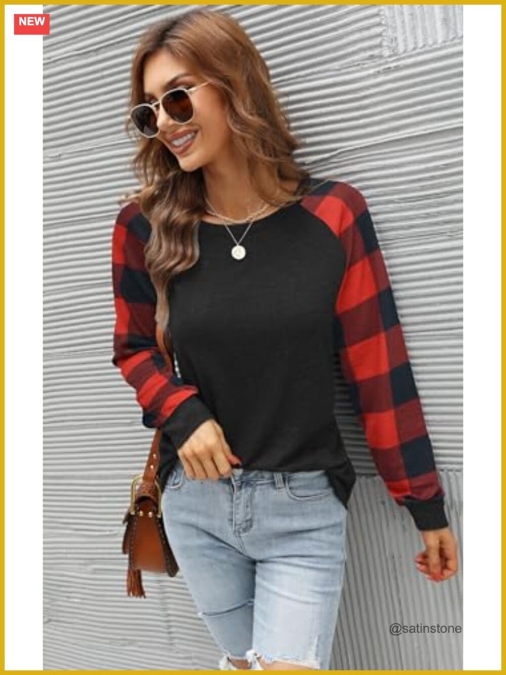 Women's Long Sleeve Crew Neck Tunic Tops Loose Fit Stretchable Pull On - Picture 5 of 6